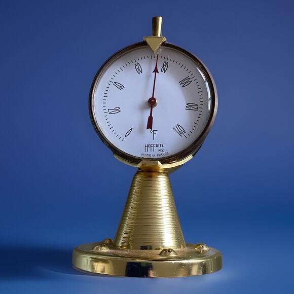 VINTAGE French Hoffritz Desk Thermometer Ship's Engine Order Telegraph Chadborn - Picture 1 of 2